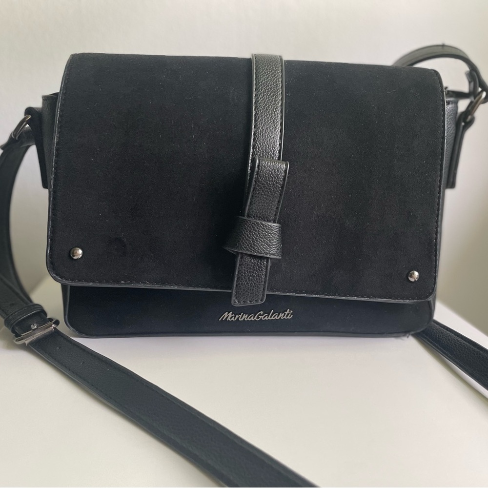 Marina Galanti handbag crossbody faux leather & suede knotted detail